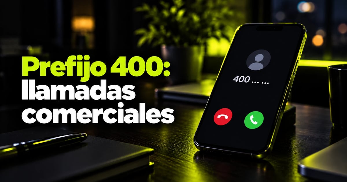 Prefijo 400: así reconocerás las llamadas comerciales